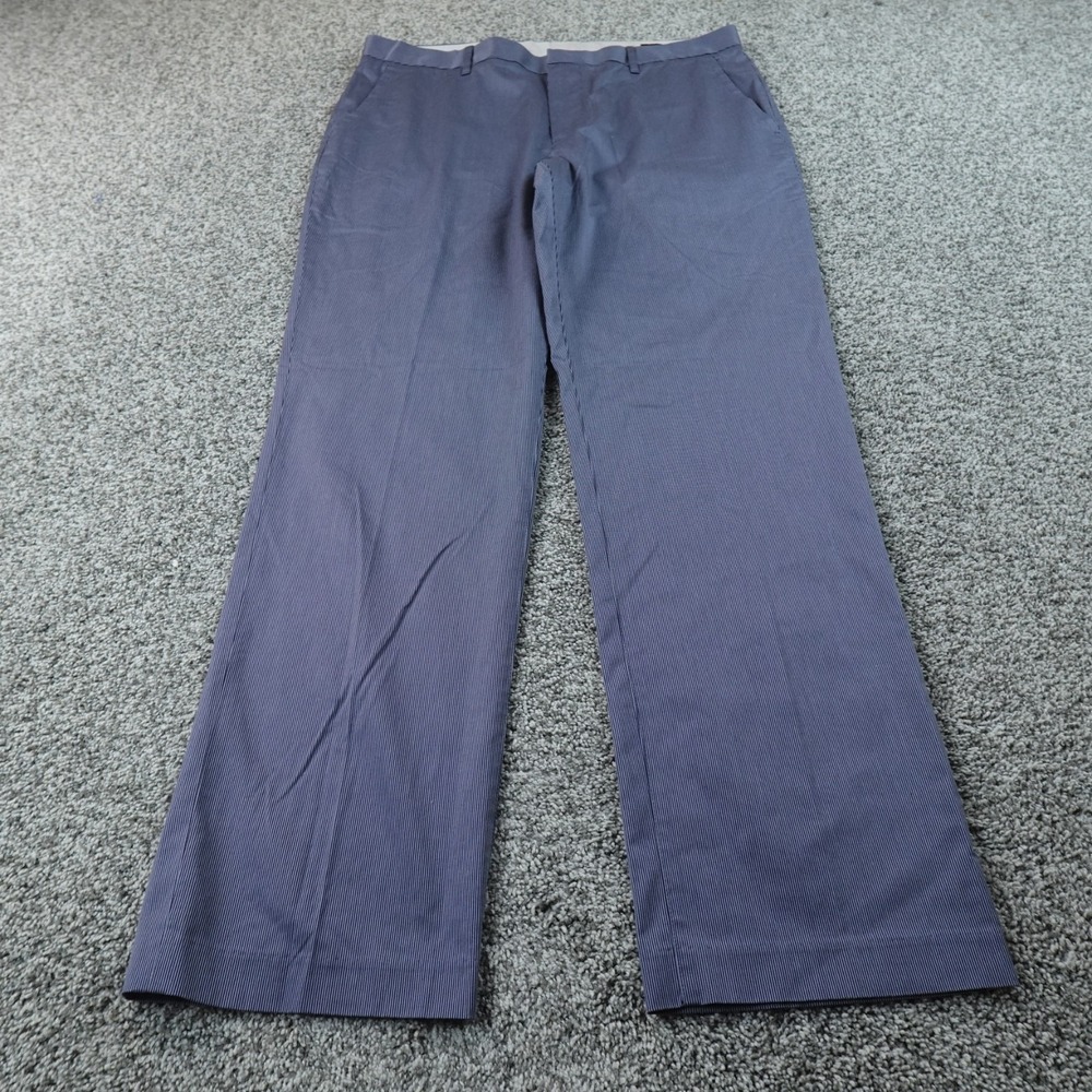 NEW Bonobos Pants Mens 36X32 Blue Friday Straight Leg Chino Trouser Flat Front